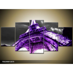 Päťdielna sada moderných obrazov o rozmere 150x70 cm s motívom mesta