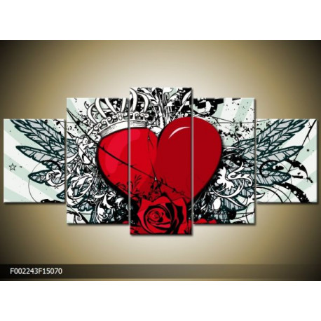 Päťdielna sada moderných obrazov o rozmere 150x70 cm s popart motívom