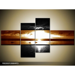 Štvordielna sada moderných obrazov o rozmere 150x80 cm s motívom umenia