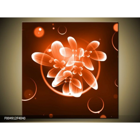 Moderný obraz o rozmere 40x40 cm s motívom kvetov