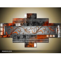 Päťdielna sada moderných obrazov o rozmere 125x70 cm s abstraktným motívom