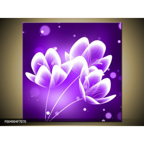 Moderný obraz o rozmere 70x70 cm s motívom kvetov