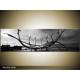 Moderný obraz o rozmere 140x40 cm s motívom čiernobieleho mesta