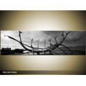 Moderný obraz o rozmere 140x40 cm s motívom čiernobieleho mesta