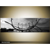Moderný obraz o rozmere 140x40 cm s motívom čiernobieleho mesta