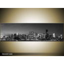 Moderný obraz o rozmere 140x40 cm s motívom čiernobieleho mesta