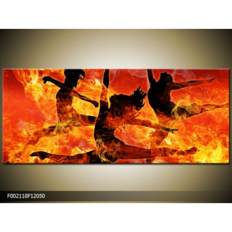 Moderný obraz o rozmere 120x50 cm s motívom ohňa