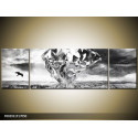 Trojdielna sada moderných obrazov o rozmere 170x50 cm s abstraktným motívom