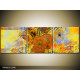 Trojdielna sada moderných obrazov o rozmere 120x40 cm s motívom kvetov