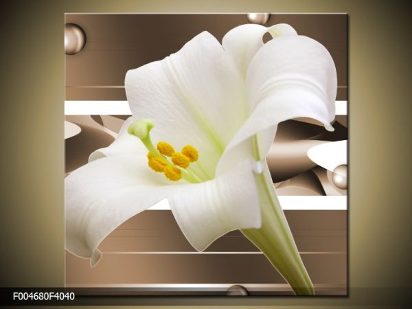 Moderný obraz o rozmere 40x40 cm s motívom kvetov