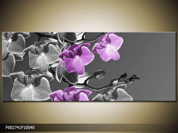Moderný obraz o rozmere 100x40 cm s motívom kvetov
